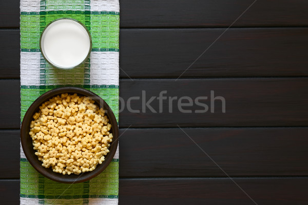 Honey Flavored Breakfast Cereal and Milk Stock photo © ildi