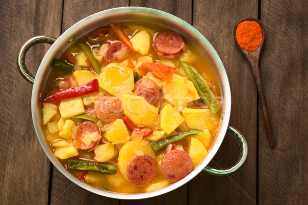 Hungarian Paprikas Krumpli (Potato with Paprika) Stock photo © ildi