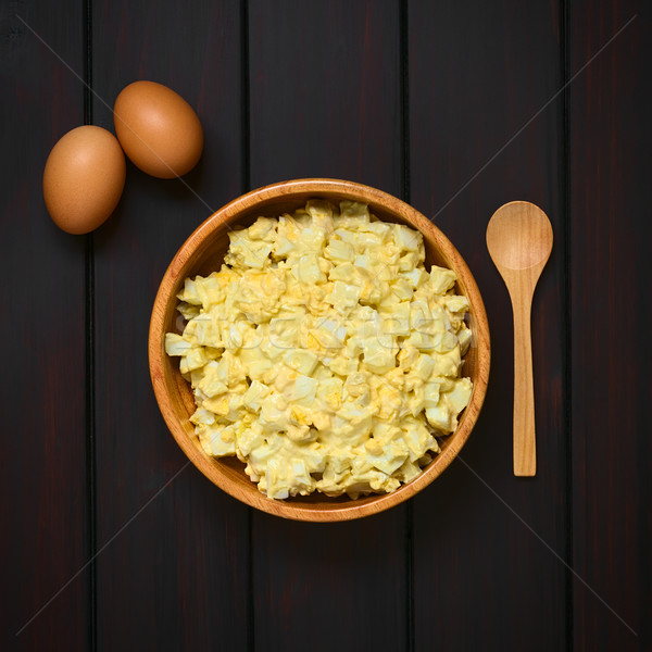 Foto stock: Huevo · ensalada · frescos · casero · preparado · mayonesa