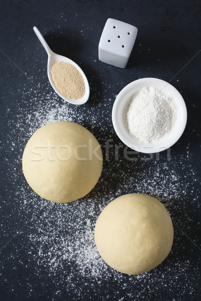 élesztő golyók kenyér pizza felület hozzávalók Stock fotó © ildi