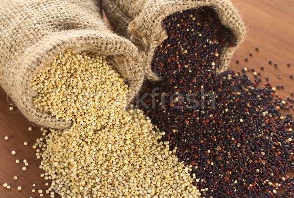 Raw Quinoa Grains in Jute Sack Stock photo © ildi