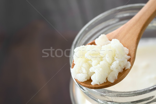 [[stock_photo]]: Lait · kéfir · haut · jar