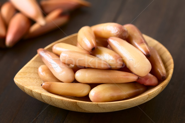 Peeled Cooked Pine Nuts of the Chilean Pine Tree Stock photo © ildi