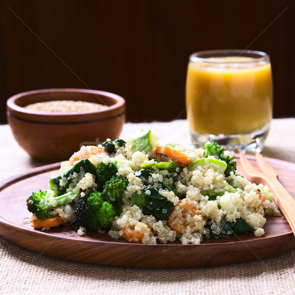 Cooked White Quinoa with Vegetables Stock photo © ildi