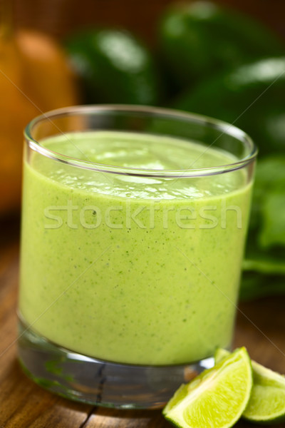 Avocat épinards poire smoothie saine [[stock_photo]] © ildi