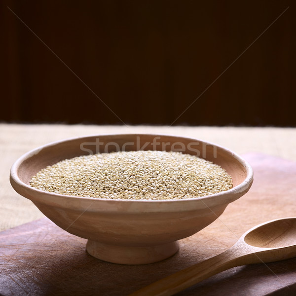 Beyaz tohumları tahıl çanak Stok fotoğraf © ildi