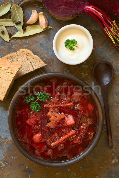 Vegetarian Borscht Soup Stock photo © ildi