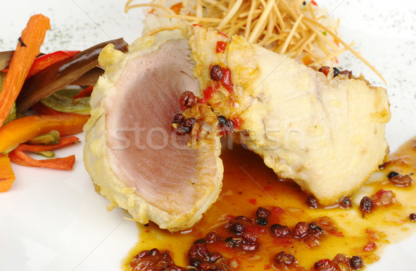 Stock photo: Tuna with Peppercorn Gravy