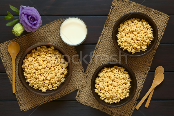 Honey Flavored Breakfast Cereal and Milk Stock photo © ildi