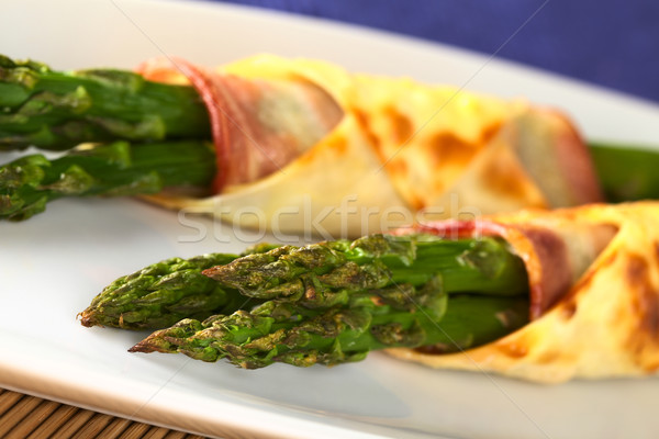 Baked Green Asparagus Stock photo © ildi