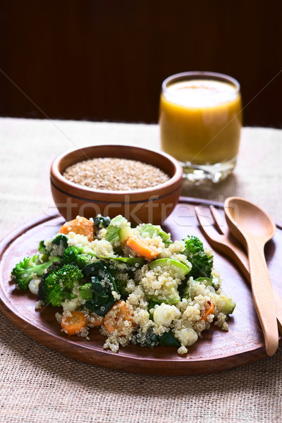 Cooked White Quinoa with Vegetables Stock photo © ildi
