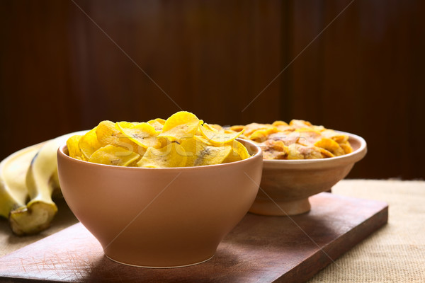 Stock photo: Salty and Sweet Plantain Chips