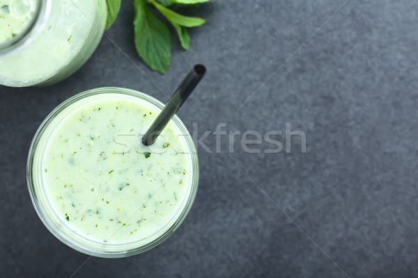 Concombre yogourt menthe citron smoothie [[stock_photo]] © ildi