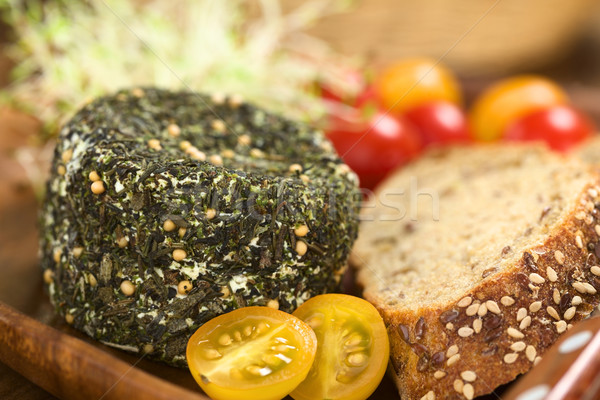 Goat Cheese with Herbs and Wholegrain Bread Stock photo © ildi