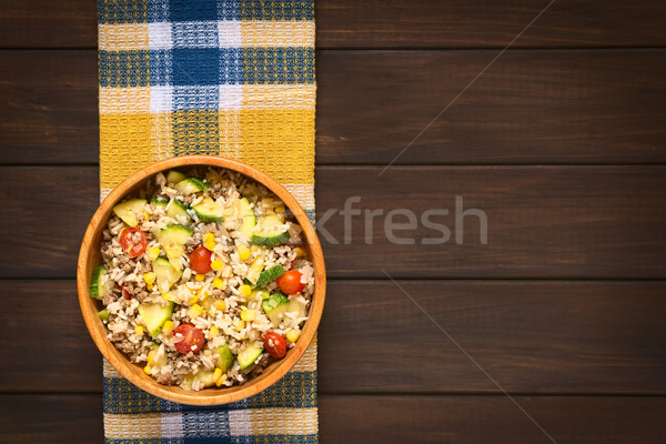 Rice Dish with Vegetables and Mincemeat Stock photo © ildi