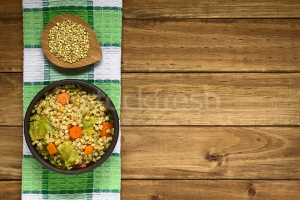 Wheat and Savoy Cabbage Stew Stock photo © ildi