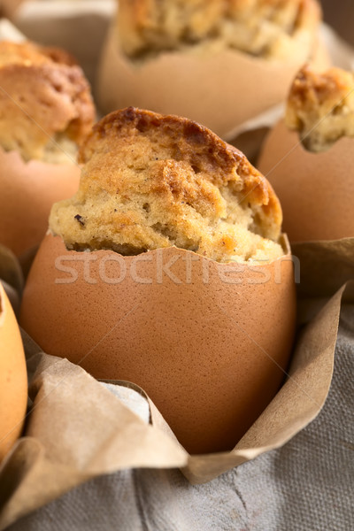 Eggnog Cupcake in Eggshell Stock photo © ildi