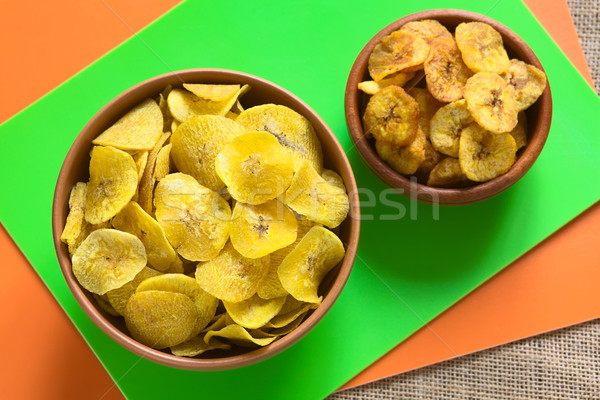 Salty and Sweet Plantain Chips Stock photo © ildi