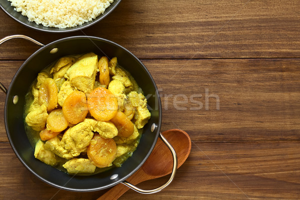 Chicken and Dried Apricot Stew with Couscous Stock photo © ildi