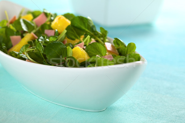 Watercress Pineapple Ham Salad Stock photo © ildi