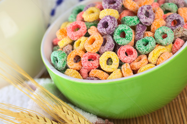 Colorful Cereal Loops with Different Fruit Flavour Stock photo © ildi