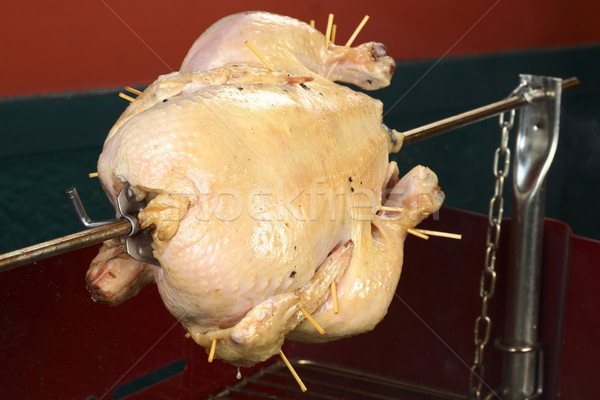 Stock photo: Whole Chicken on Barbecue