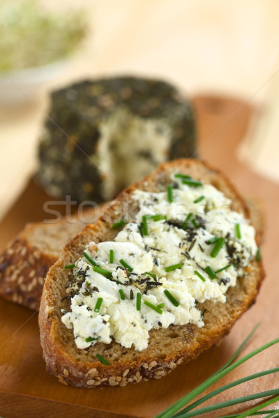 Stock photo: Wholegrain Bread with Goat Cheese