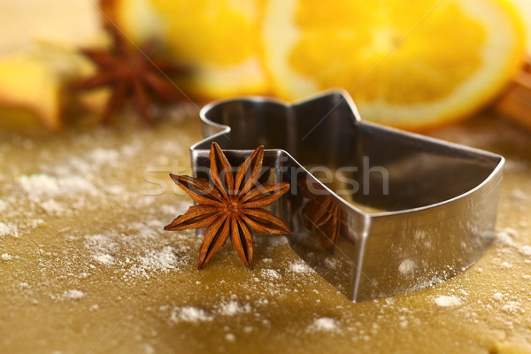 Star Anise with Angel Shaped Cookie Cutter Stock photo © ildi