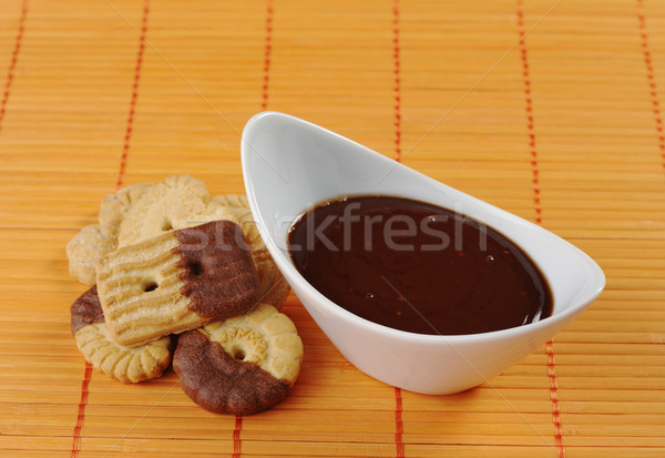 Butter Cookies with Chocolate Dip Stock photo © ildi