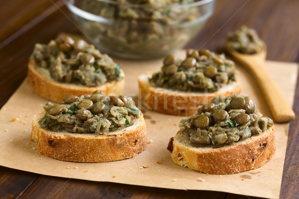 Lentil Spread on Bread Stock photo © ildi