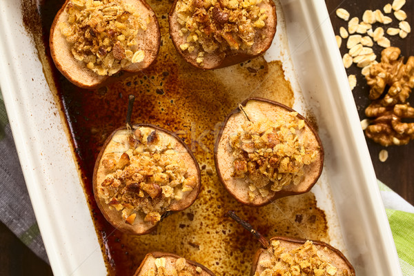Baked Pear with Oatmeal Crust Stock photo © ildi
