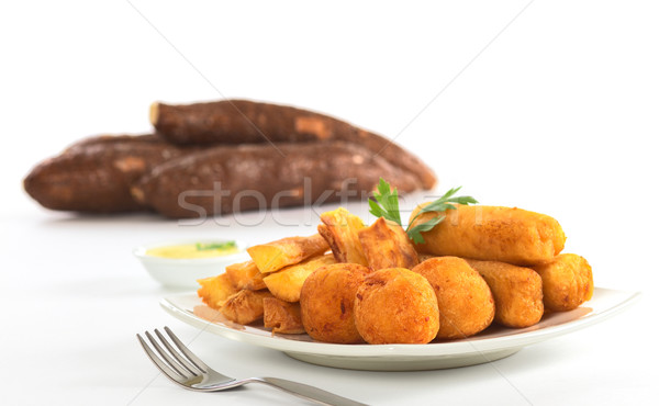 Fried Snacks out of Manioc Stock photo © ildi