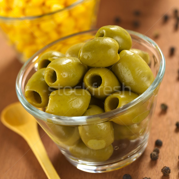 Green Olives and Sweet Corn Stock photo © ildi