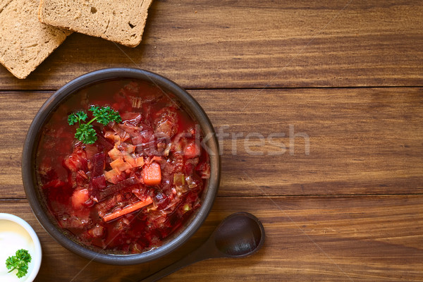 Vegetarian Borscht Soup Stock photo © ildi