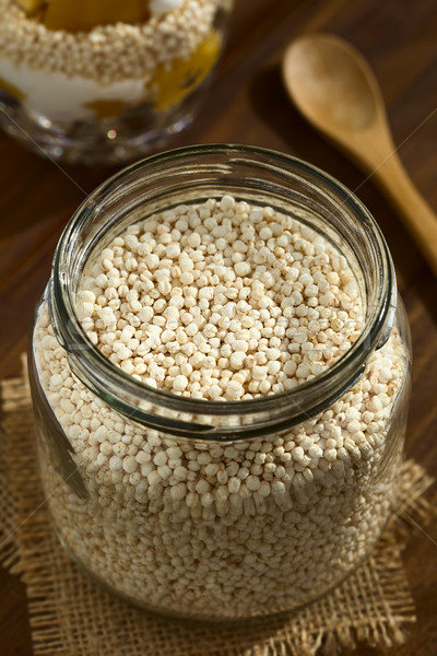 Cereales blanco jar la luz natural atención selectiva enfoque Foto stock © ildi