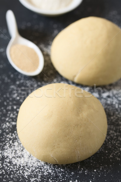 Stock foto: Hefe · Kugeln · Brot · Pizza · Oberfläche · Zutaten