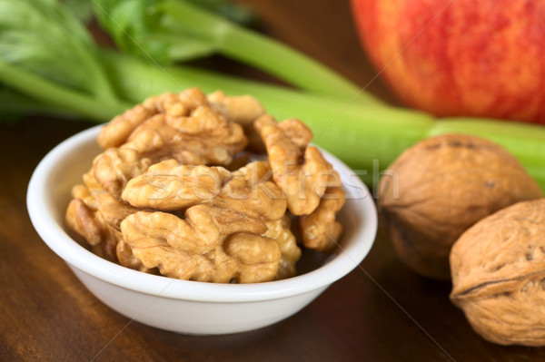 Raw Walnut, Celery and Apple Stock photo © ildi