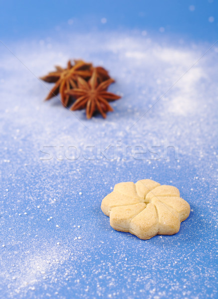 Cookie with Star Anis on Blue Stock photo © ildi