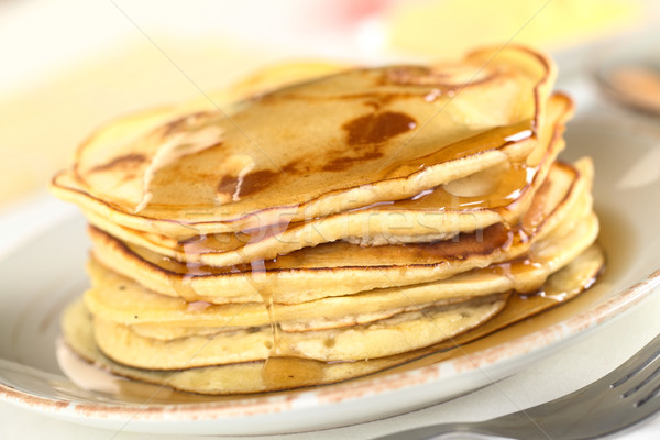 Stock photo: Pancakes with Maple Syrup
