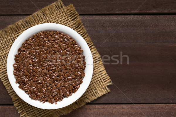 Brown Flax Seeds or Linseeds Stock photo © ildi