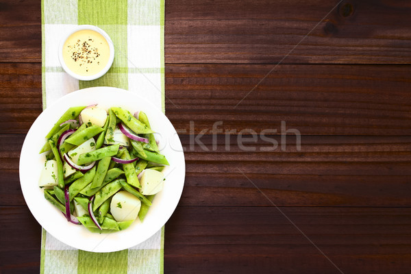 Taze fasulye patates soğan salata maydanoz Stok fotoğraf © ildi