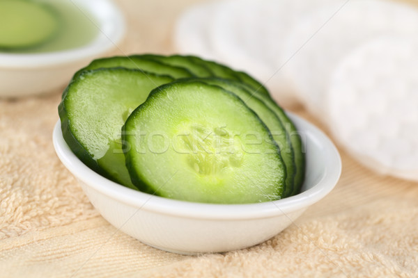Cucumber Slices as Natural Moisturizer Stock photo © ildi