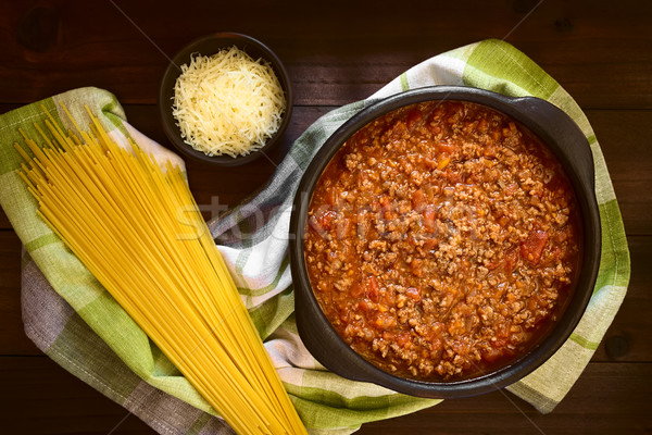 Maison sauce bolognaise fraîches tomates oignon carotte [[stock_photo]] © ildi