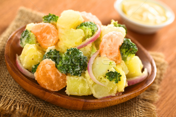 De pomme de terre brocoli mandarin salade fraîches oignon [[stock_photo]] © ildi