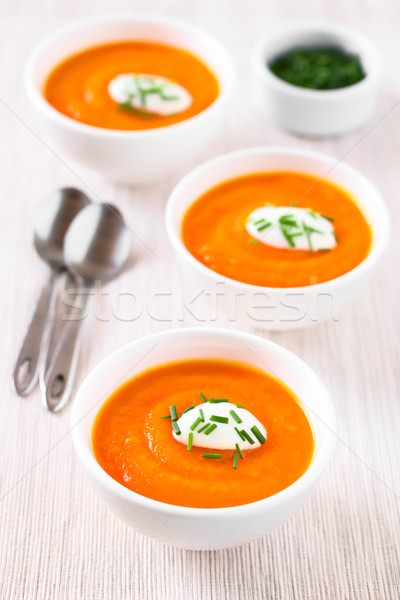 Cream of Carrot Soup Stock photo © ildi