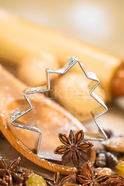 Natale cottura albero cookie star Foto d'archivio © ildi