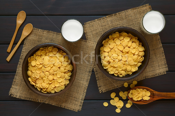 Corn Flakes Breakfast Cereal and Milk Stock photo © ildi