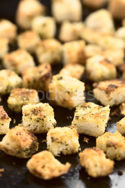 Vers gebakken knapperig kruiden dienblad Stockfoto © ildi