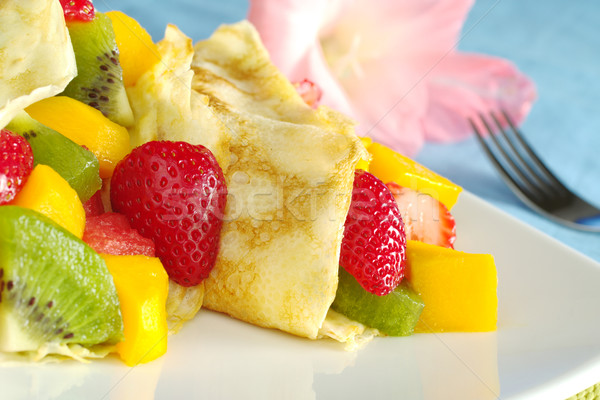Crepes Filled with Fruits Stock photo © ildi