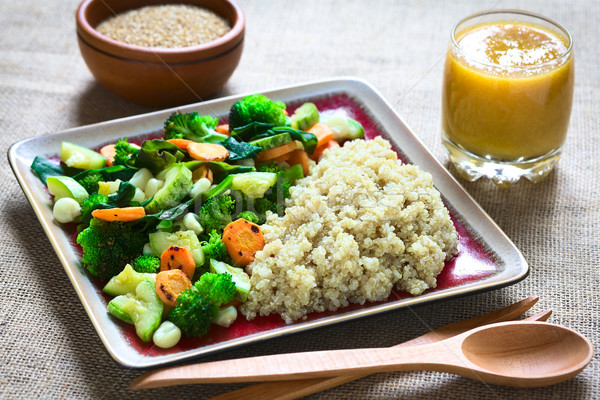 Cooked White Quinoa with Vegetables Stock photo © ildi